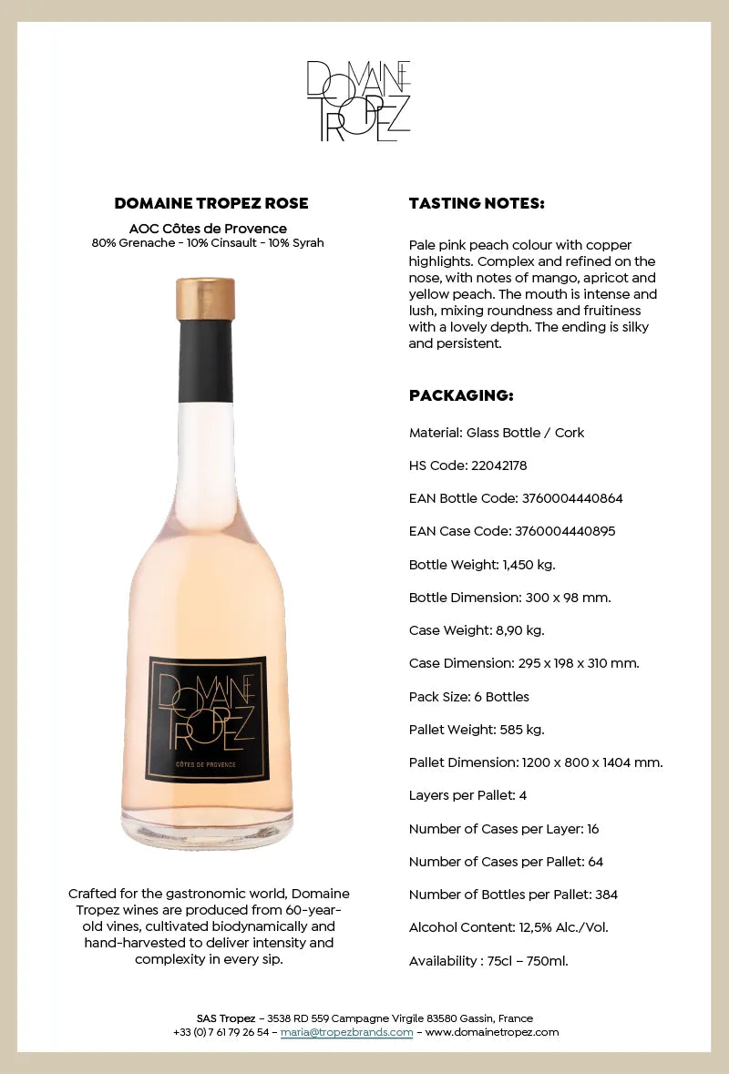 Domaine Tropez Rosé (12.5% ​​Vol.)